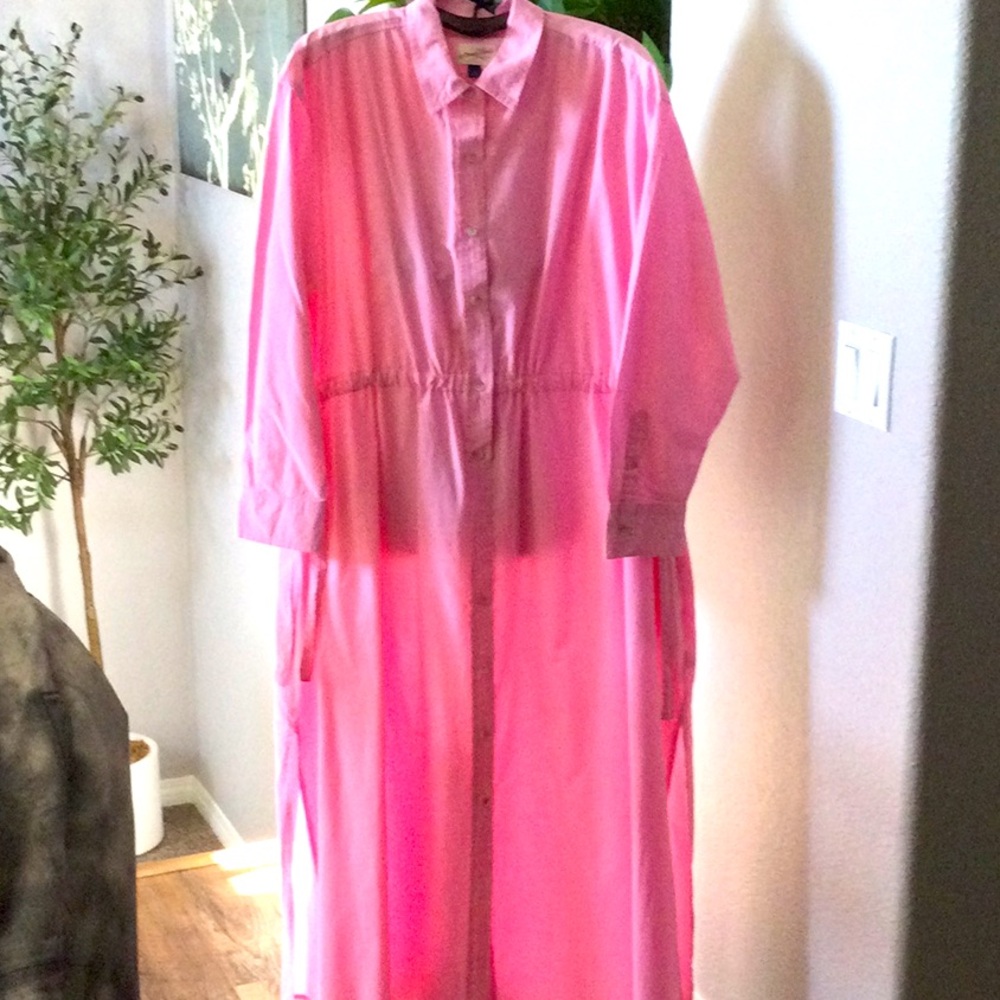 Cotton maxi dress 👗 Pink
